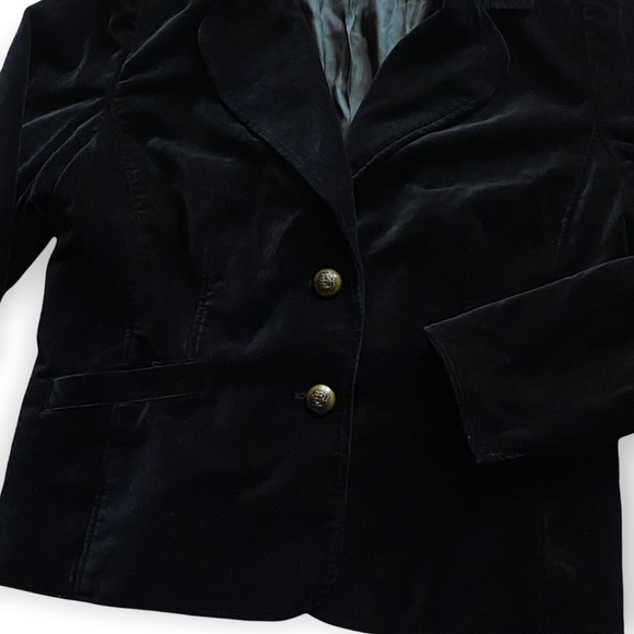 Madison Woman 2X Black Velvet Blazer Jacket Coat - Picture 4 of 11